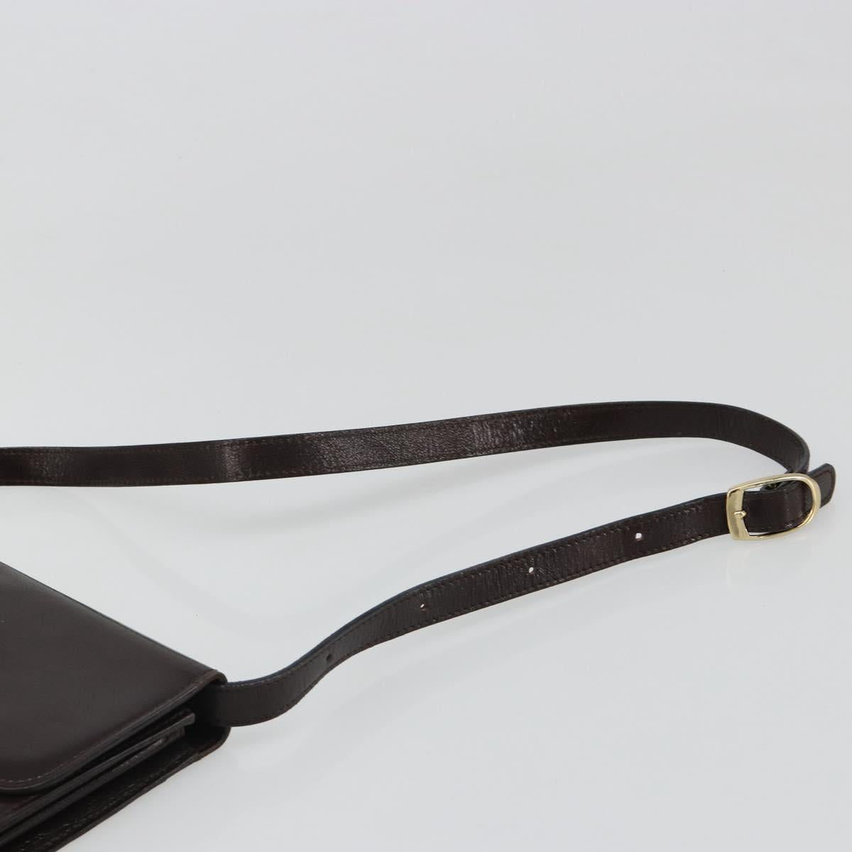 SAINT LAURENT Shoulder Bag Leather Brown Gold Auth 186801A - Jerrillo image 8