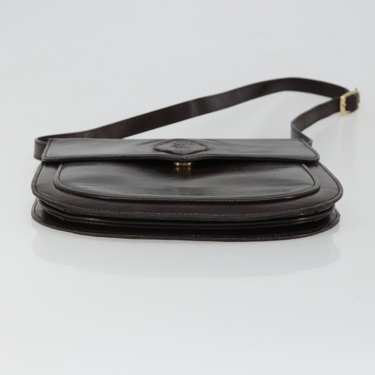 SAINT LAURENT Shoulder Bag Leather Brown Gold Auth 186801A - Jerrillo image 9