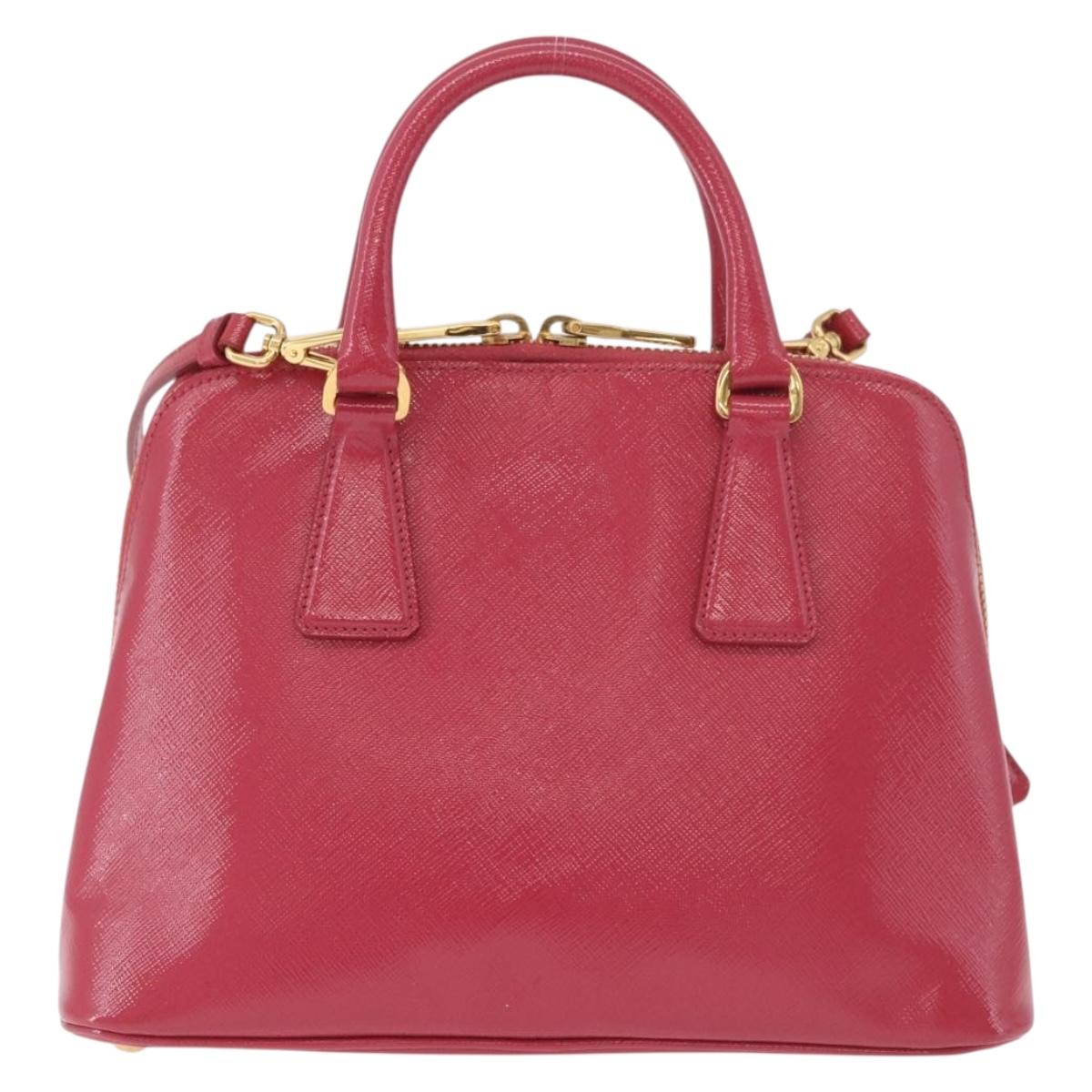 PRADA Hand Bag Saffiano Leather 2way Pink Gold Auth 186860V - Jerrillo image 3