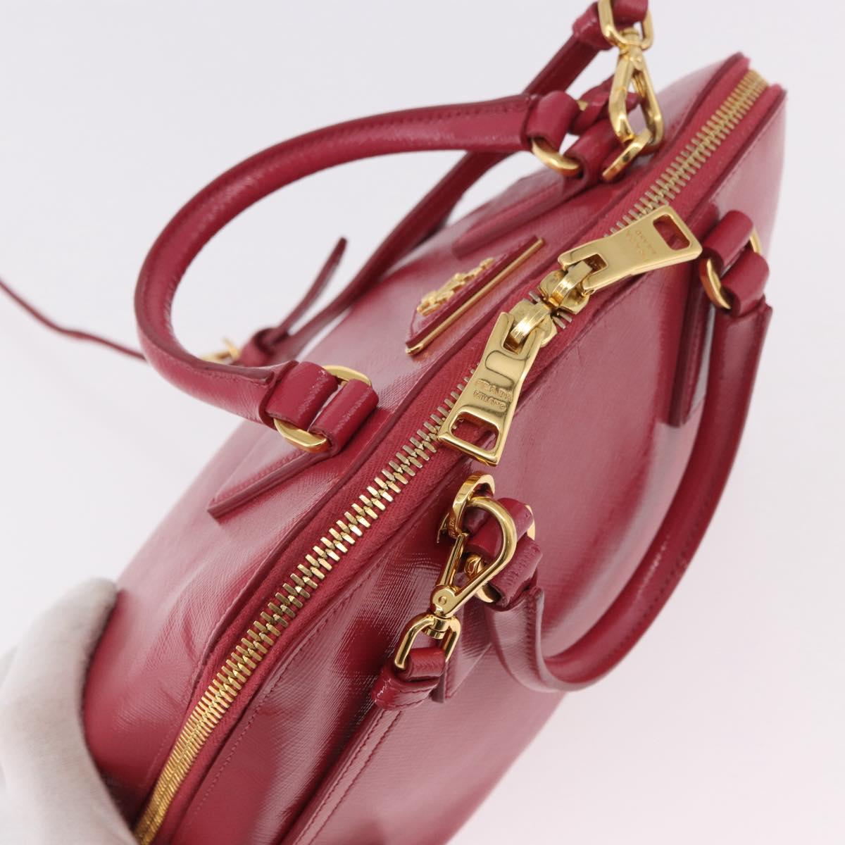 PRADA Hand Bag Saffiano Leather 2way Pink Gold Auth 186860V - Jerrillo image 6