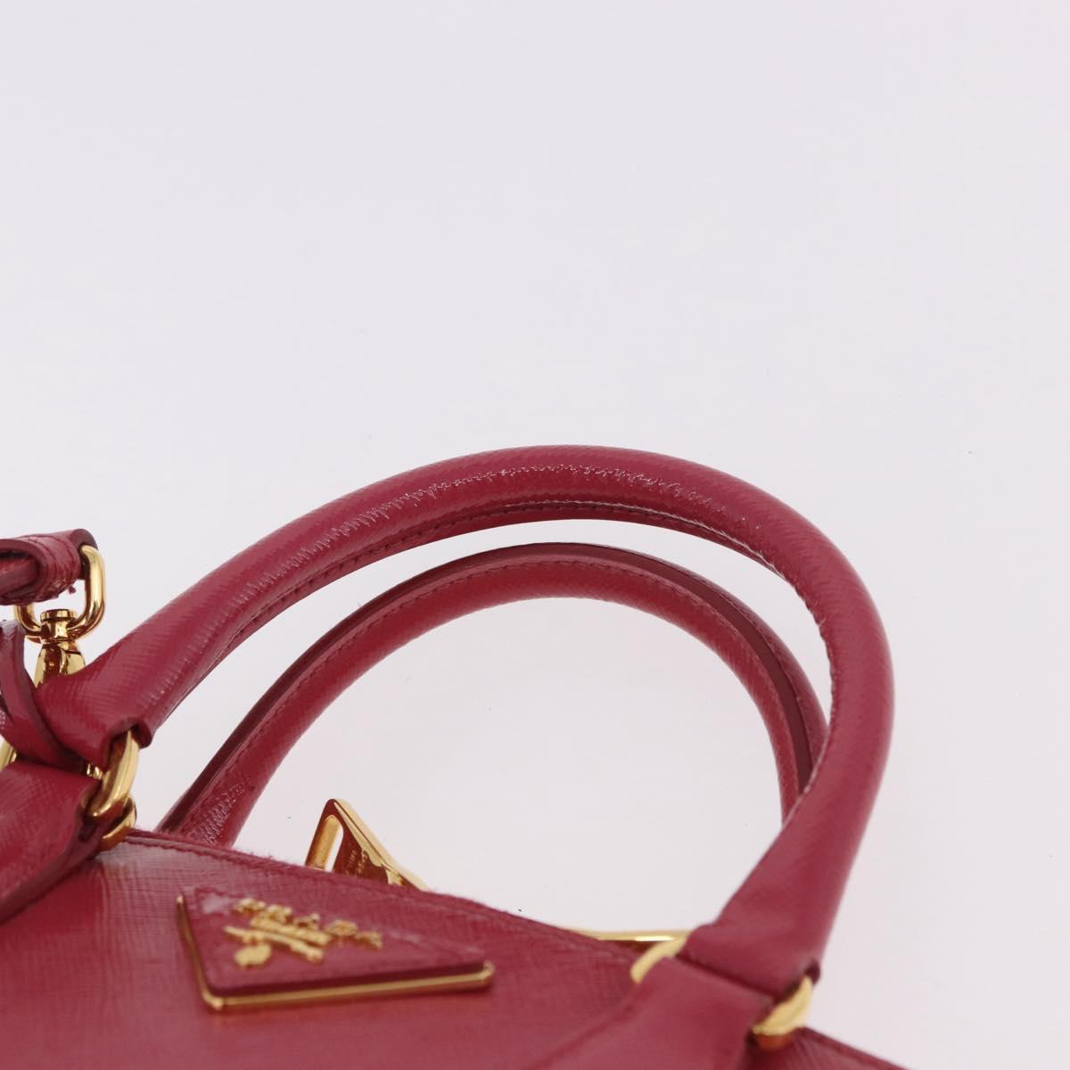PRADA Hand Bag Saffiano Leather 2way Pink Gold Auth 186860V - Jerrillo image 8
