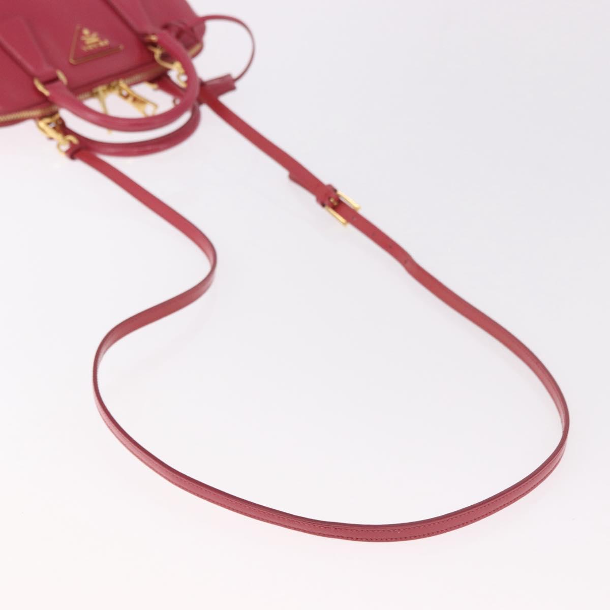 PRADA Hand Bag Saffiano Leather 2way Pink Gold Auth 186860V - Jerrillo image 9