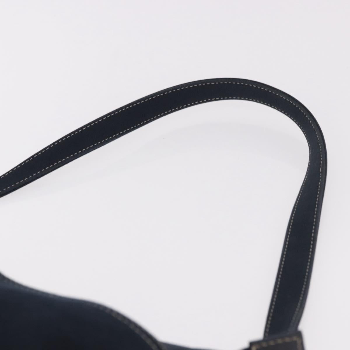 FENDI Mamma Baguette Shoulder Bag Canvas Navy Silver Auth 186897V - Jerrillo image 8