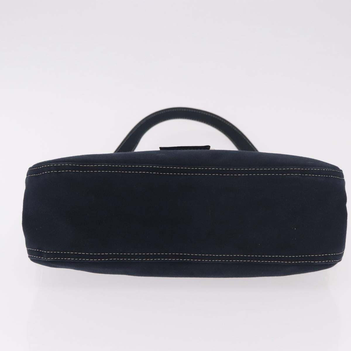 FENDI Mamma Baguette Shoulder Bag Canvas Navy Silver Auth 186897V - Jerrillo image 9
