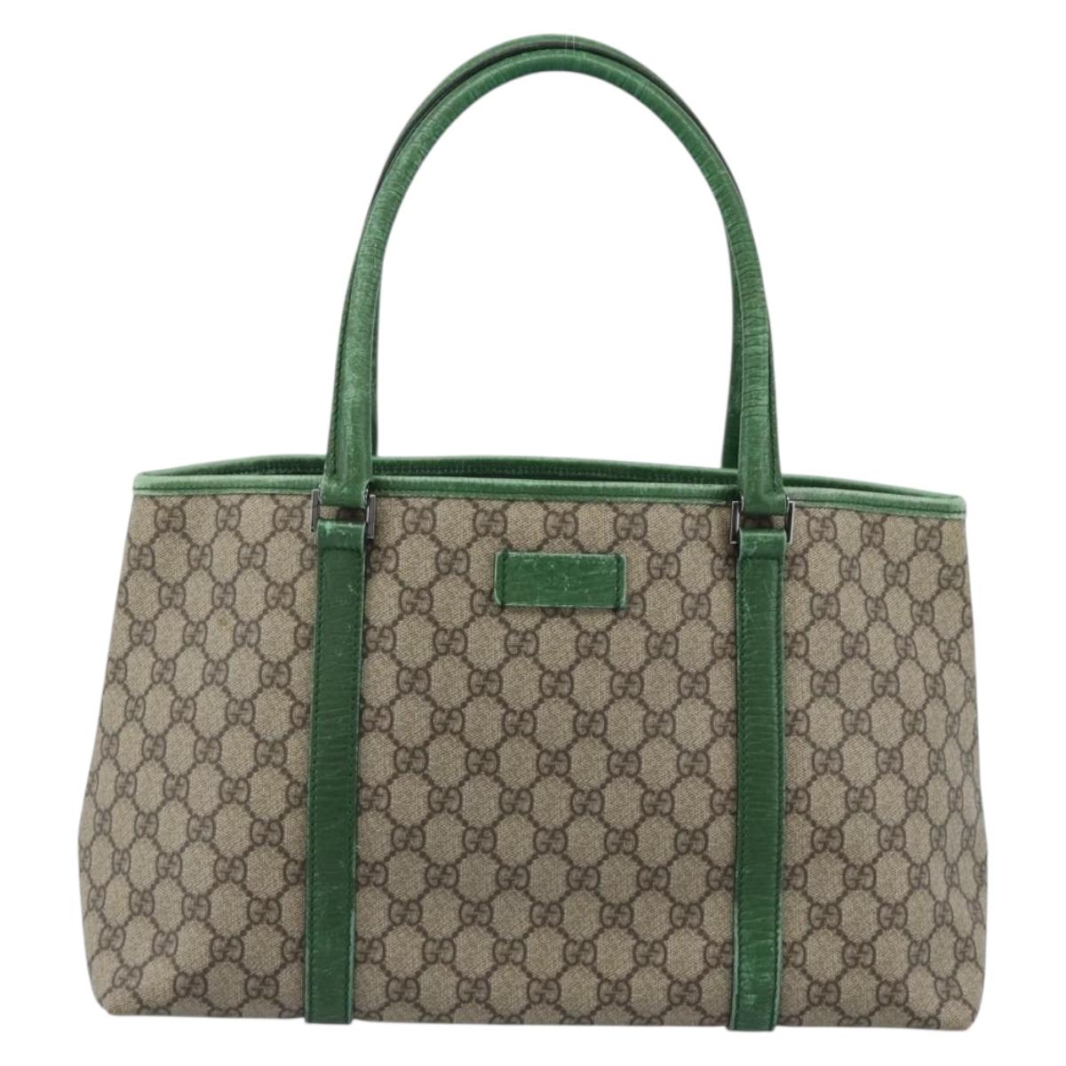 GUCCI GG Supreme Tote Bag PVC Beige Silver 114595 Auth 187057 - Jerrillo image 2