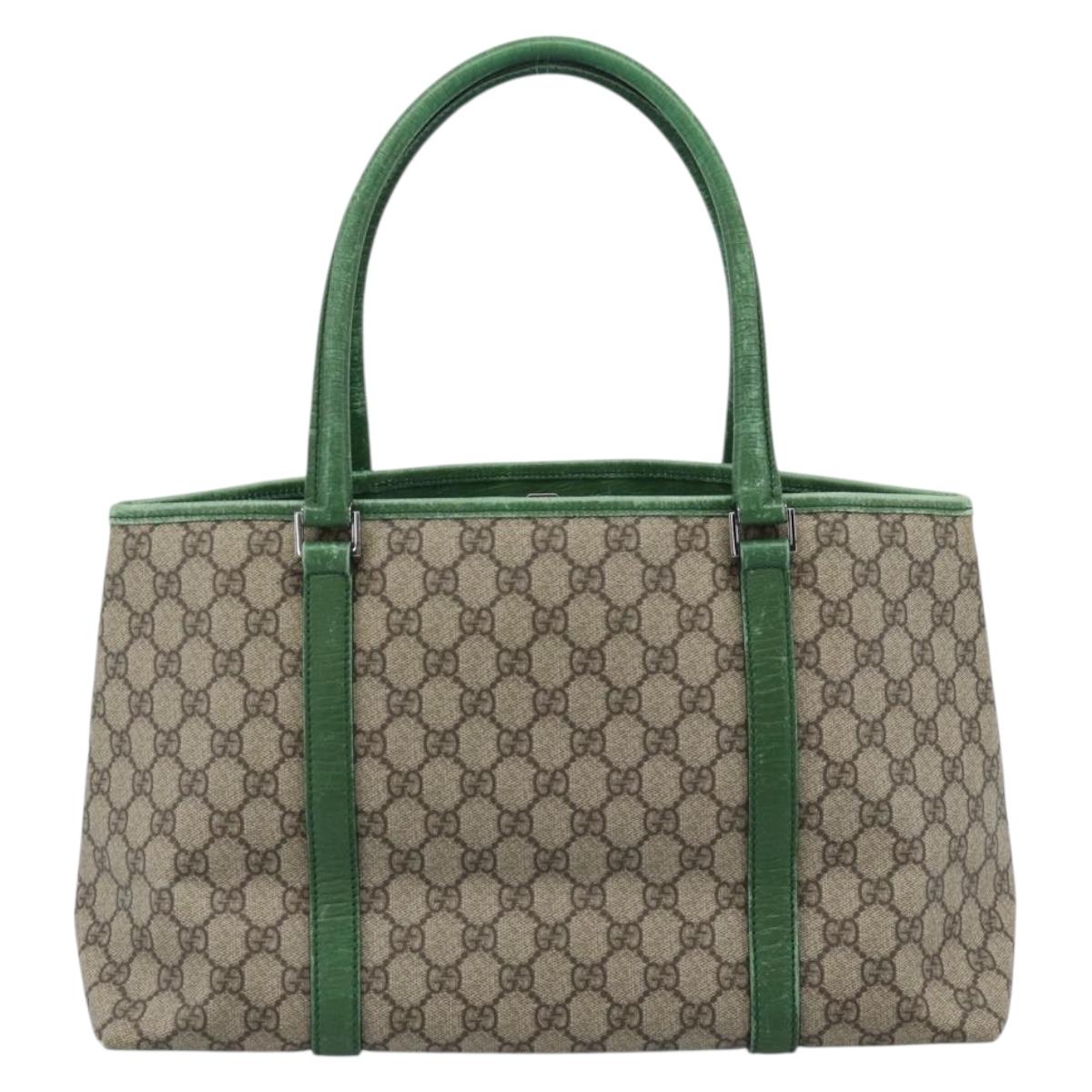 GUCCI GG Supreme Tote Bag PVC Beige Silver 114595 Auth 187057 - Jerrillo image 3