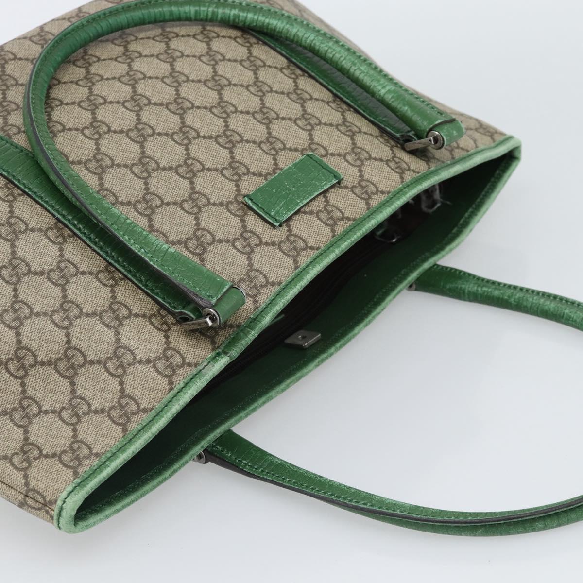 GUCCI GG Supreme Tote Bag PVC Beige Silver 114595 Auth 187057 - Jerrillo image 6