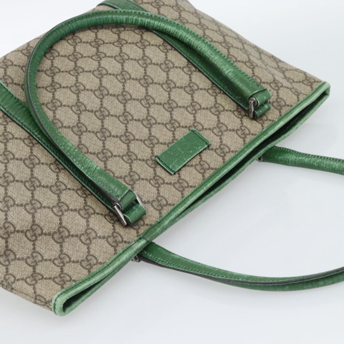 GUCCI GG Supreme Tote Bag PVC Beige Silver 114595 Auth 187057 - Jerrillo image 7