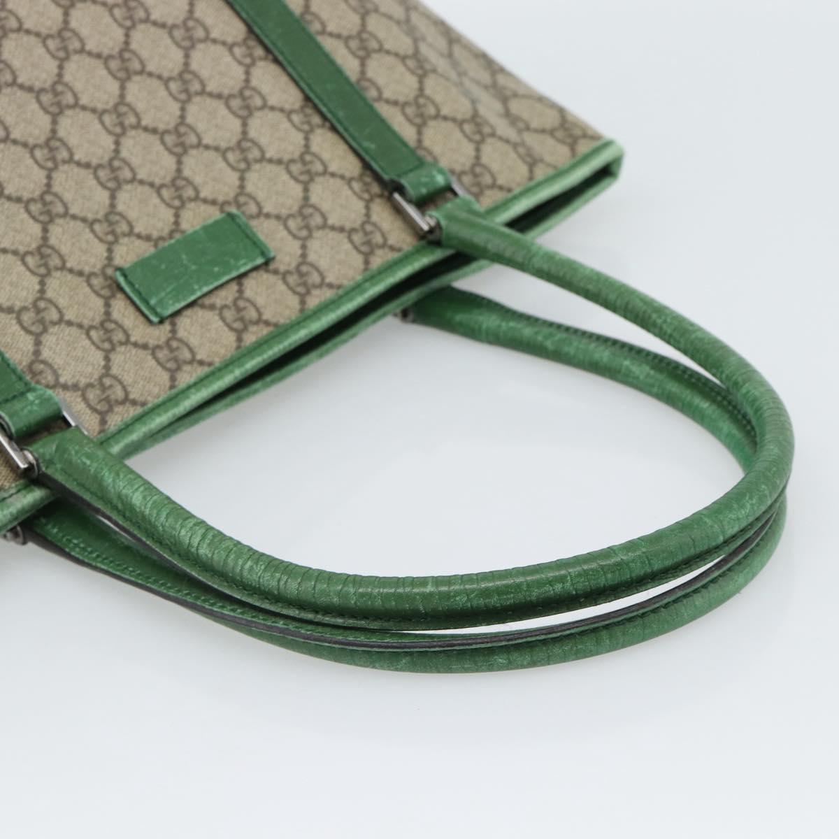 GUCCI GG Supreme Tote Bag PVC Beige Silver 114595 Auth 187057 - Jerrillo image 8