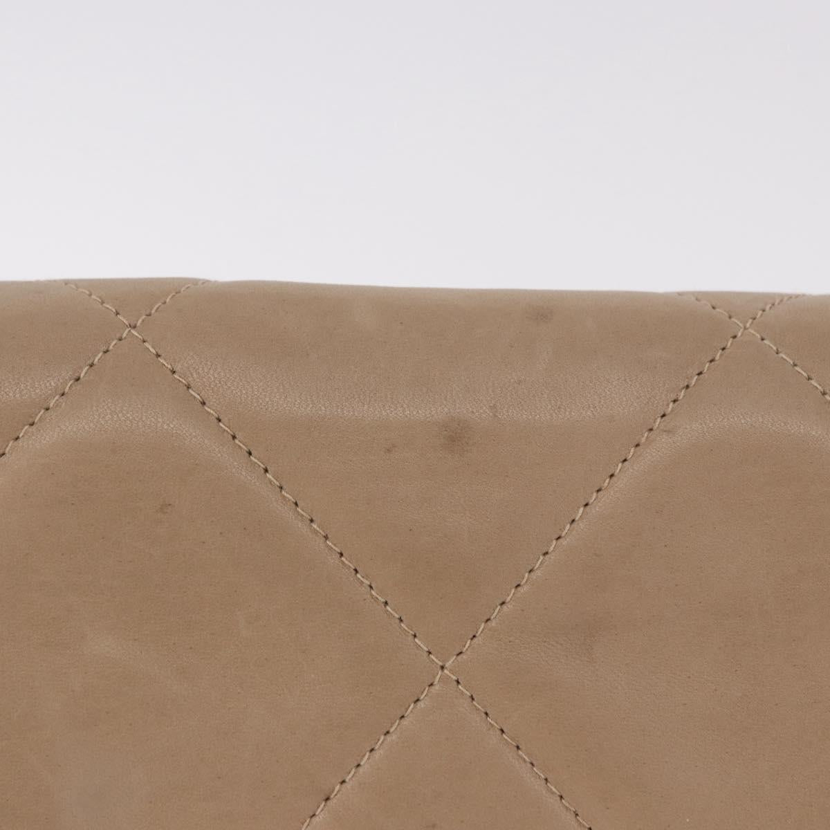 CHANEL Matelasse Chain Shoulder Bag Lamb Skin Beige Gold CC Auth 187157A - Jerrillo image 3