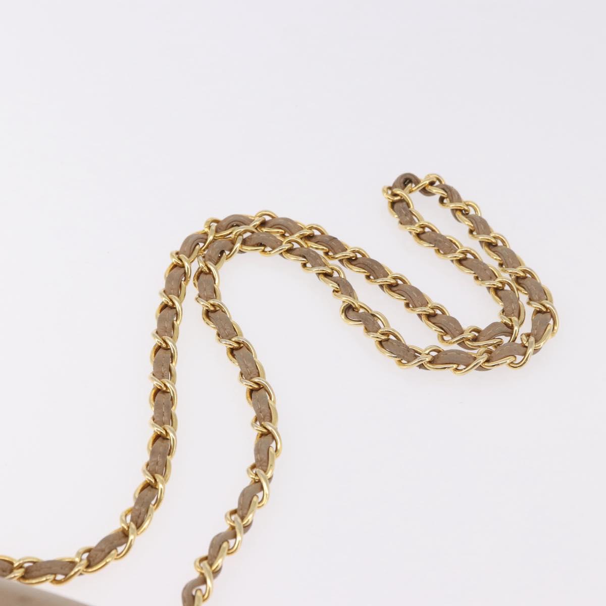 CHANEL Matelasse Chain Shoulder Bag Lamb Skin Beige Gold CC Auth 187157A - Jerrillo image 9