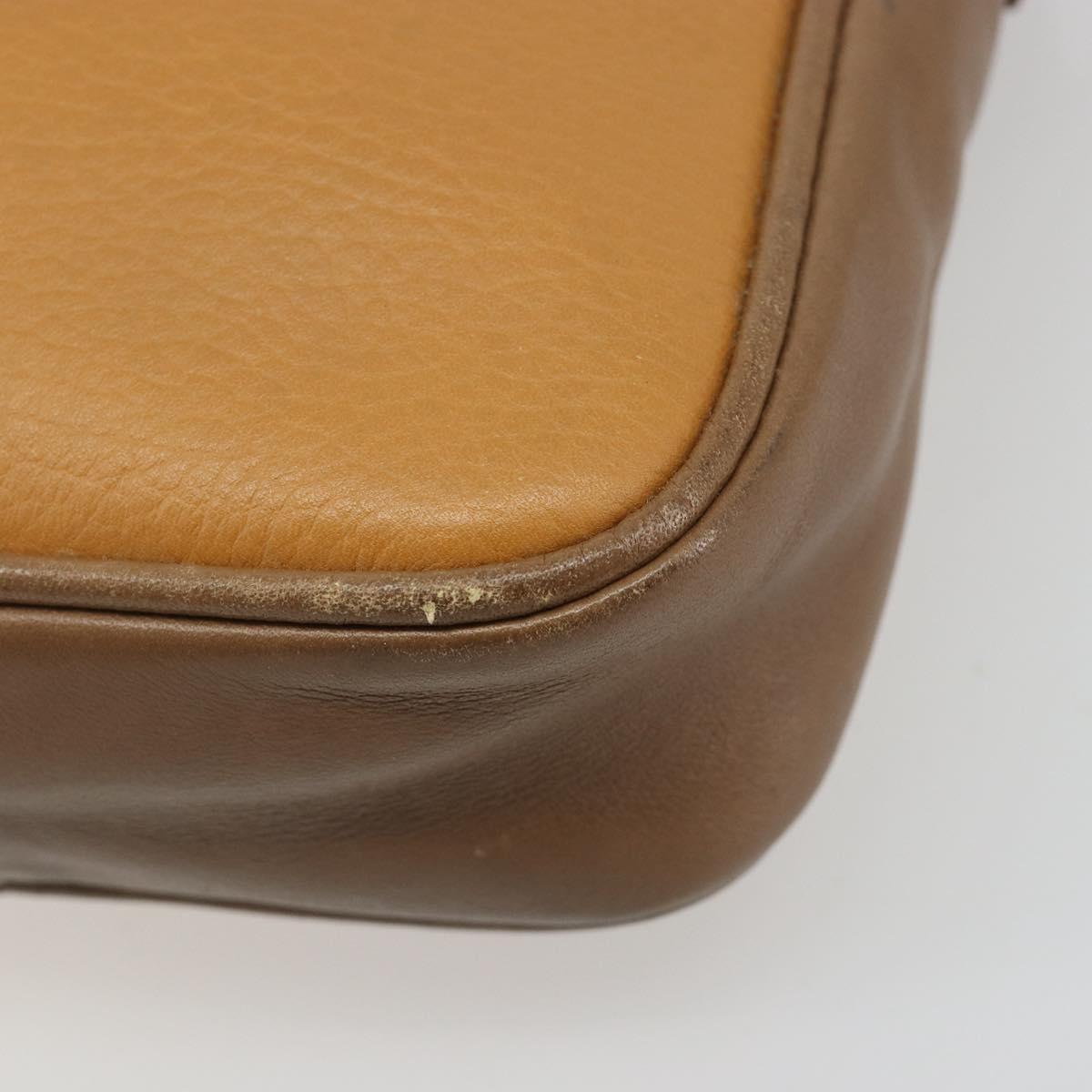 LOEWE Shoulder Bag Leather Brown gold Auth 187385 - Jerrillo image 9