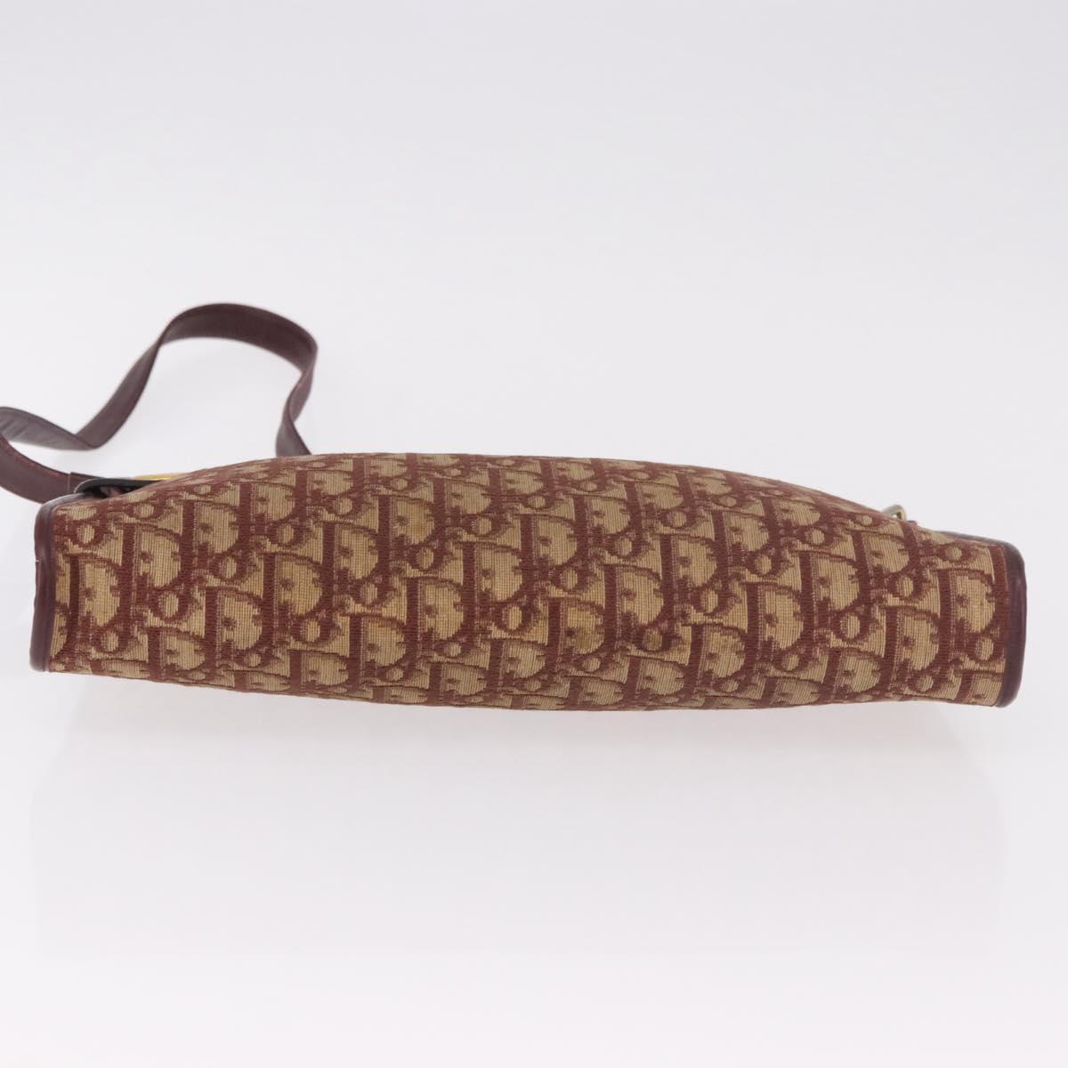 Christian Dior Trotter Canvas Shoulder Bag Red Gold Auth 187796 - Jerrillo image 10