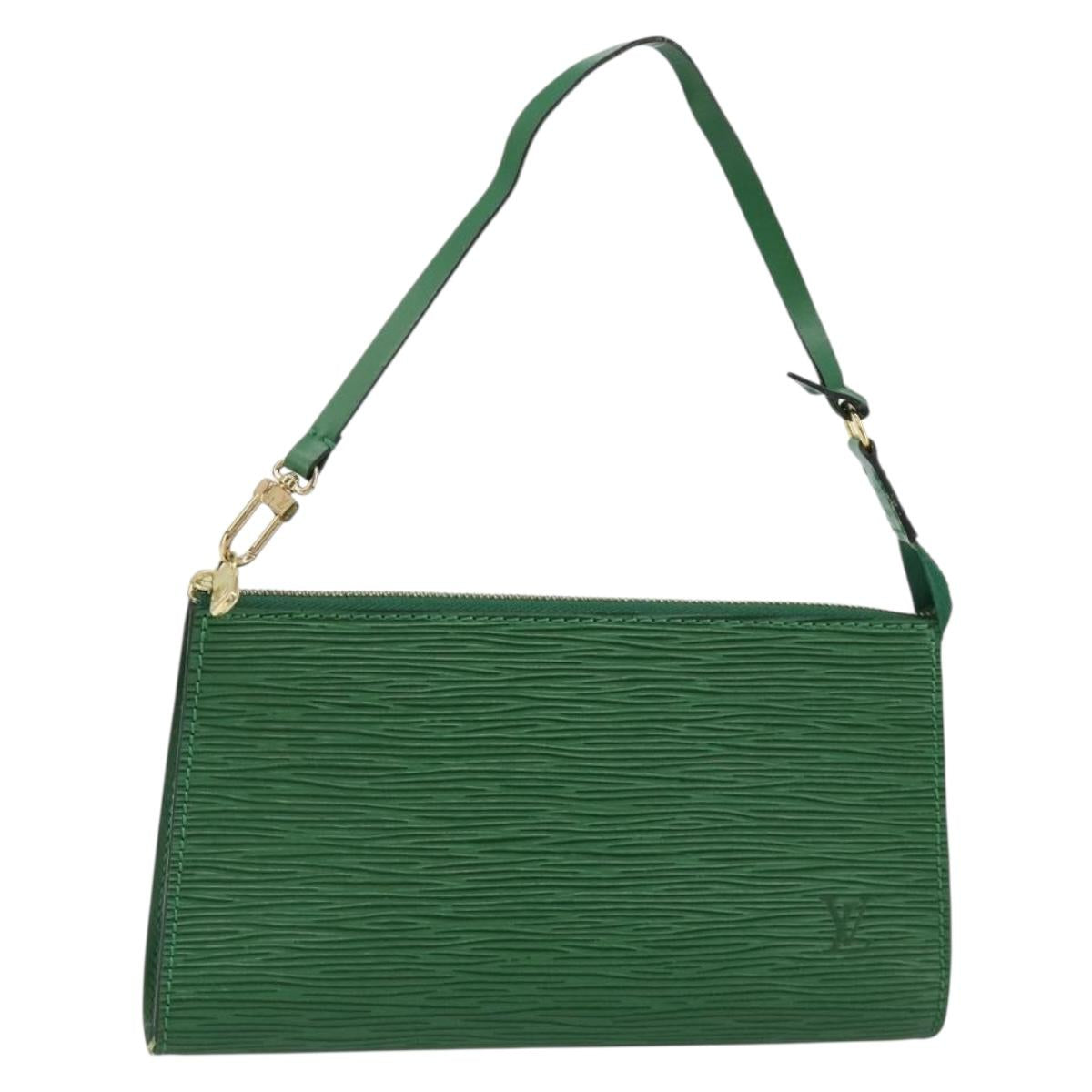 LOUIS VUITTON Epi Pochette Accessoires Pouch Green M52984 LV Auth 69826 - Jerrillo