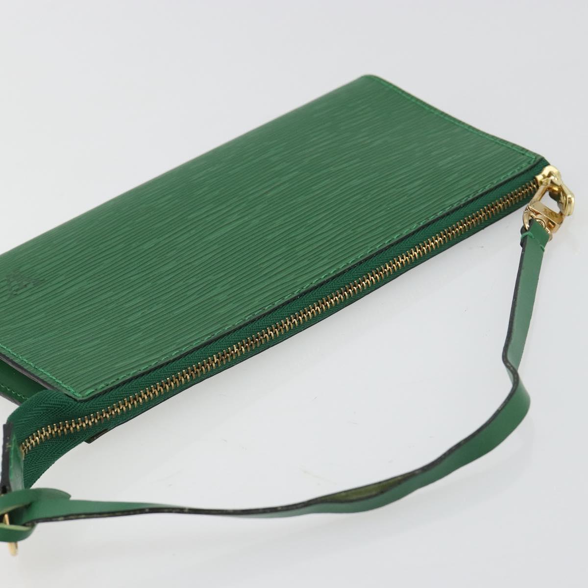 LOUIS VUITTON Epi Pochette Accessoires Pouch Green M52984 LV Auth 69826 - Jerrillo image 6