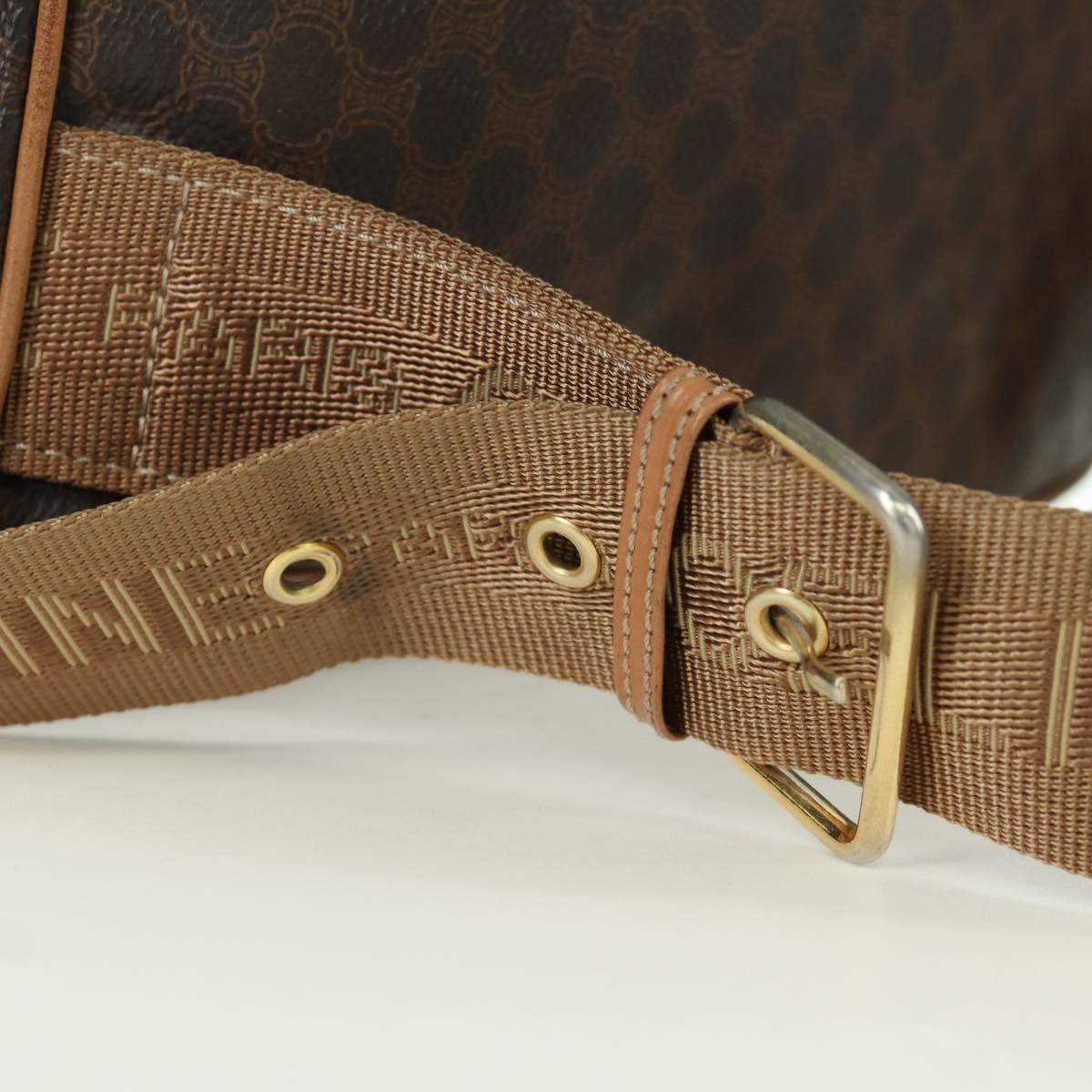 CELINE Macadam Canvas Backpack PVC Leather Brown Gold Auth am11186A - Jerrillo image 9