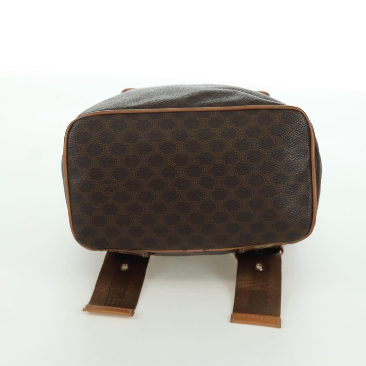 CELINE Macadam Canvas Backpack PVC Leather Brown Gold Auth am11186A - Jerrillo image 5