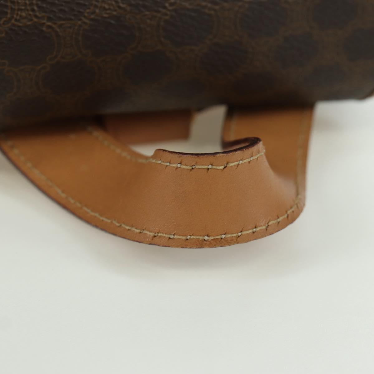 CELINE Macadam Canvas Backpack PVC Leather Brown Gold Auth am11186A - Jerrillo image 7