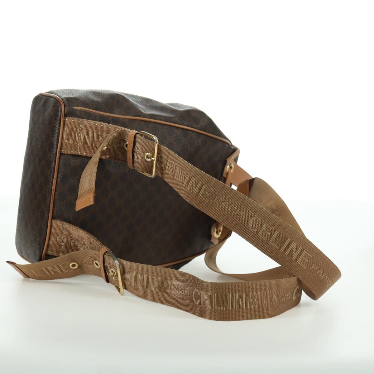 CELINE Macadam Canvas Backpack PVC Leather Brown Gold Auth am11186A - Jerrillo image 8