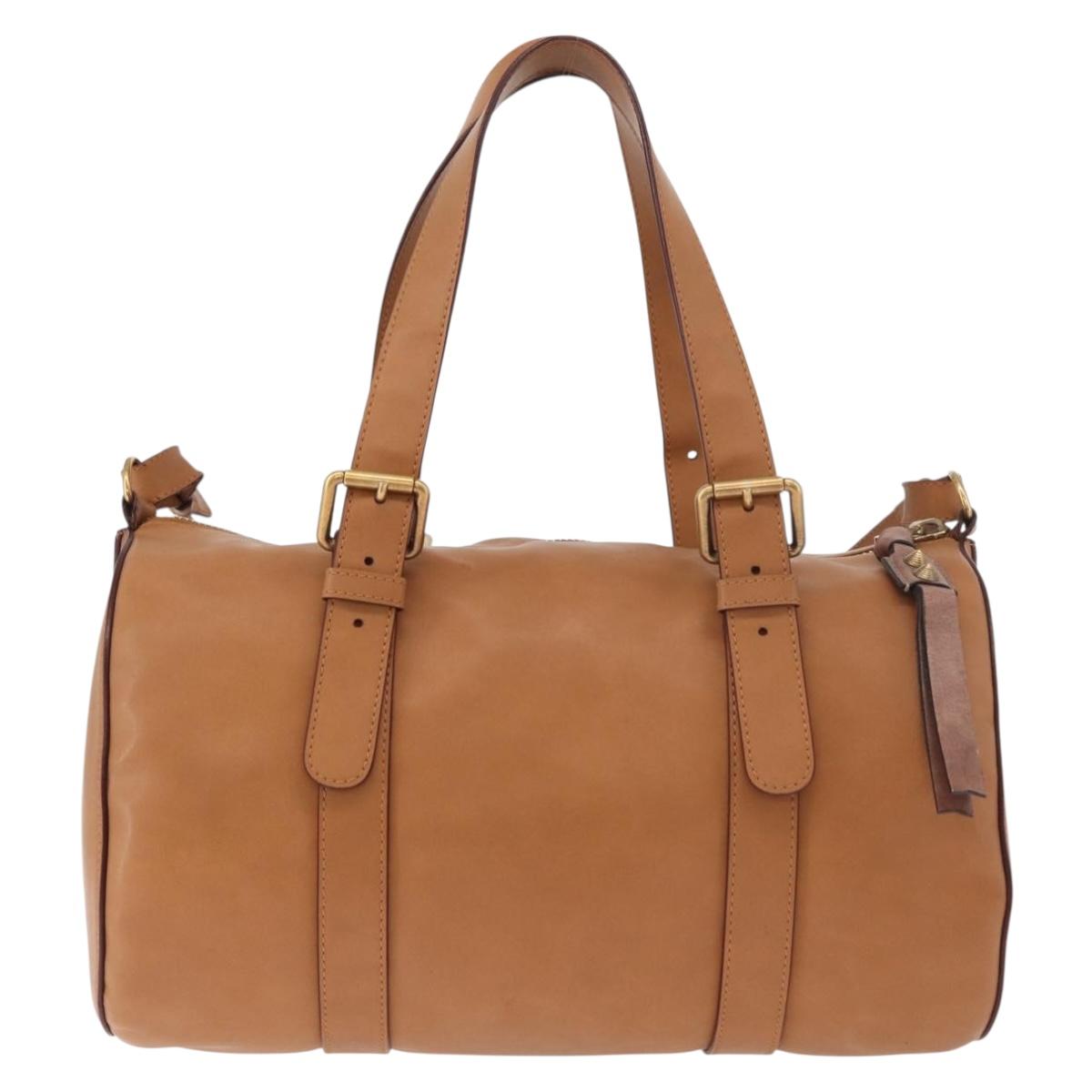 Chloe Sam Mini Boston Bag Leather 2way Beige Gold Auth am11584A - Jerrillo image 3