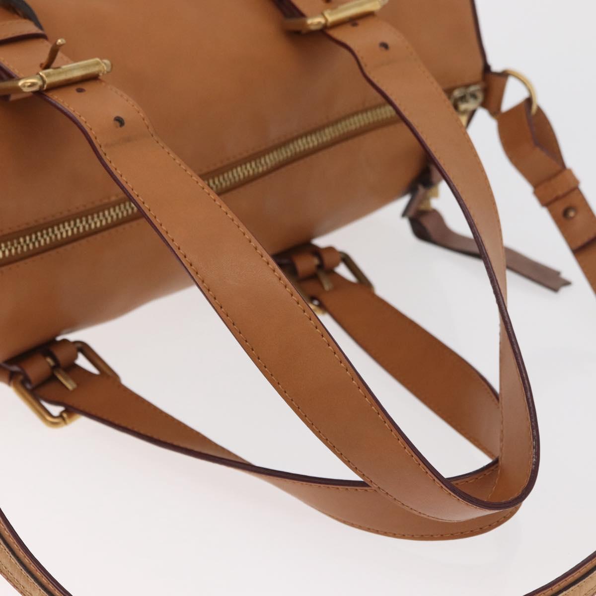 Chloe Sam Mini Boston Bag Leather 2way Beige Gold Auth am11584A - Jerrillo image 7