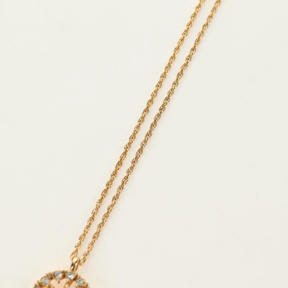 Christian Dior DIOR Logo Rhinestone Necklace metal Gold Auth am11748V - Jerrillo image 4
