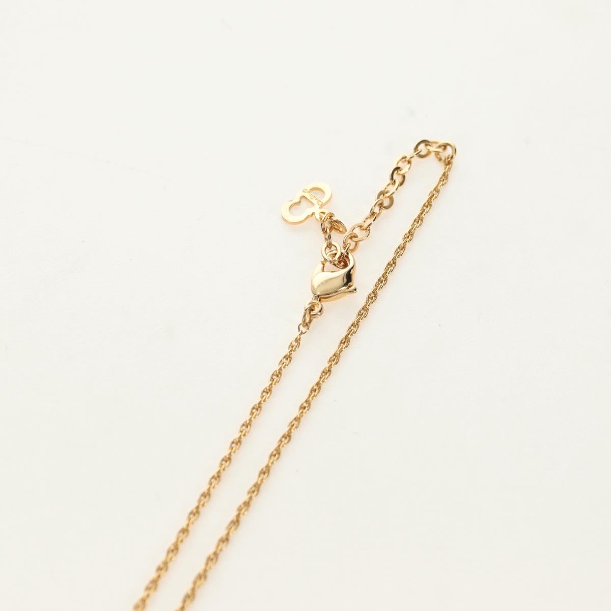 Christian Dior DIOR Logo Rhinestone Necklace metal Gold Auth am11748V - Jerrillo image 5