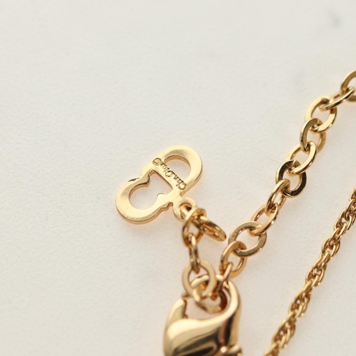 Christian Dior DIOR Logo Rhinestone Necklace metal Gold Auth am11748V - Jerrillo image 6