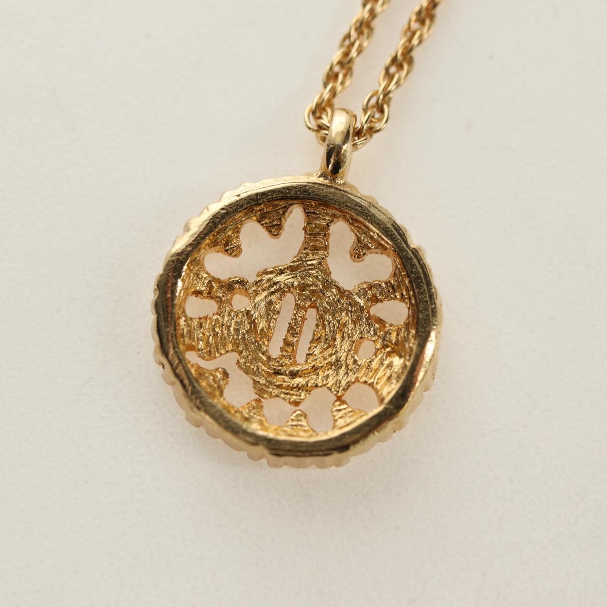 Christian Dior DIOR Logo Rhinestone Necklace metal Gold Auth am11748V - Jerrillo image 8
