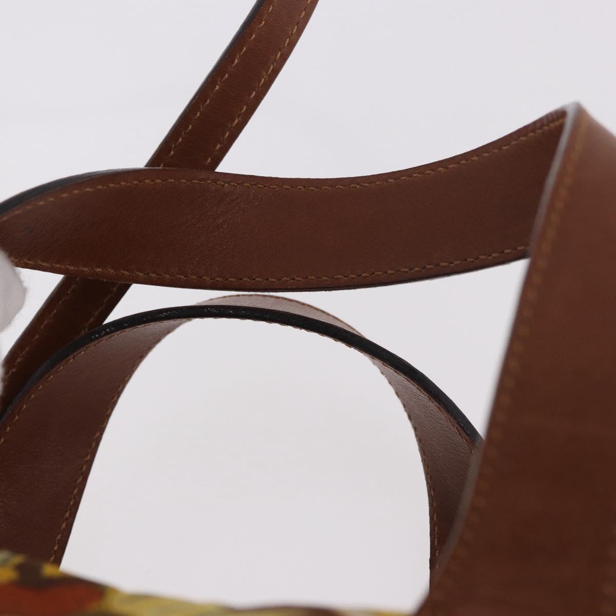 Salvatore Ferragamo Hand Bag Canvas Leather 2way Brown Gold Auth am11858A - Jerrillo image 8