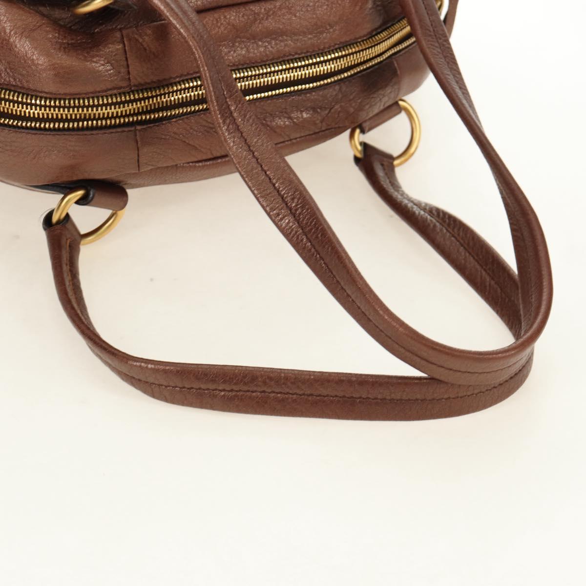 PRADA Ready Lock Shoulder Tote Bag Leather Brown Gold BL0557 Auth am11881SAV - Jerrillo image 7