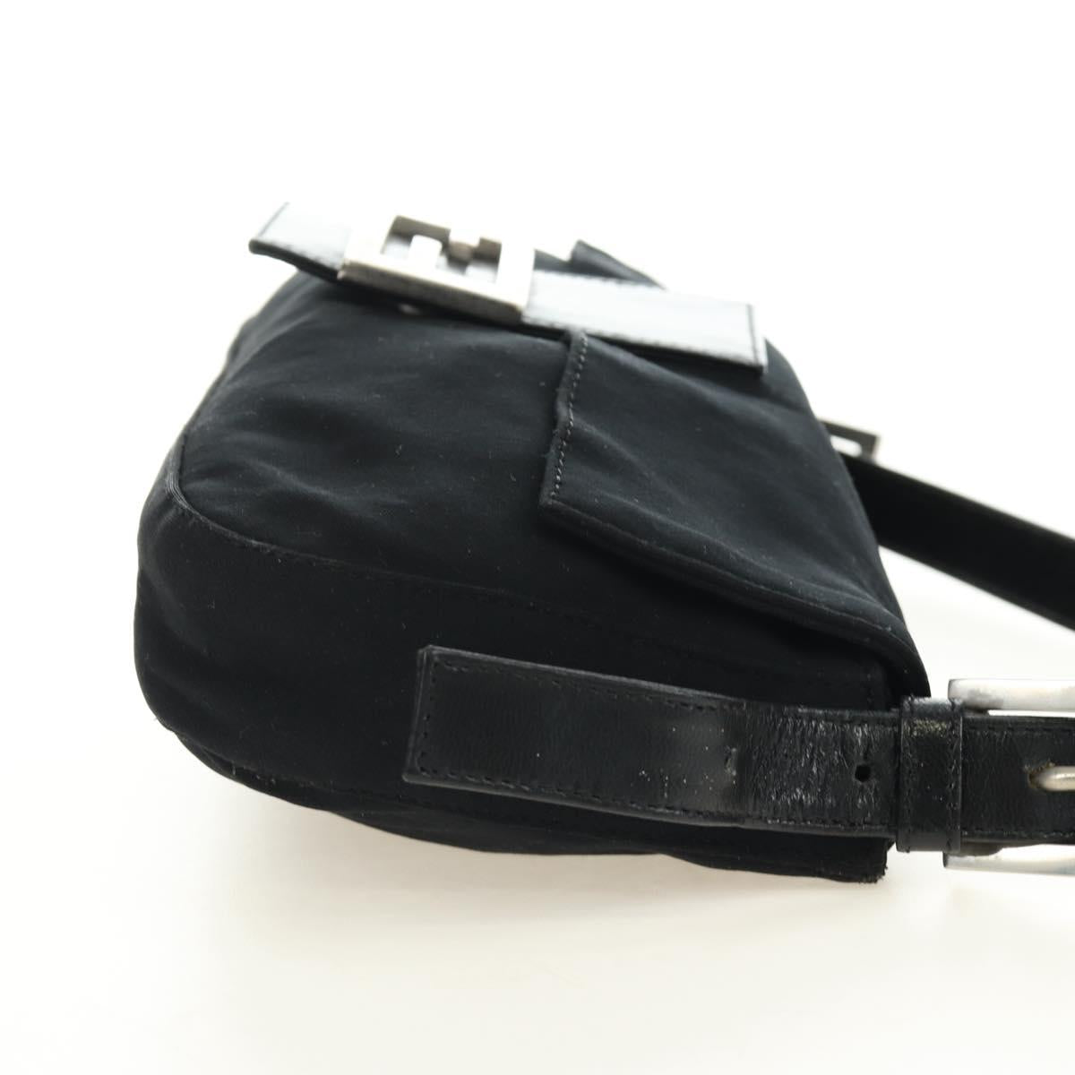 FENDI Mamma Baguette Shoulder Bag Cotton Jersey Black Silver Auth am11895V - Jerrillo image 5