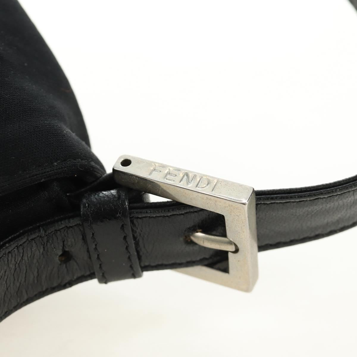 FENDI Mamma Baguette Shoulder Bag Cotton Jersey Black Silver Auth am11895V - Jerrillo image 9