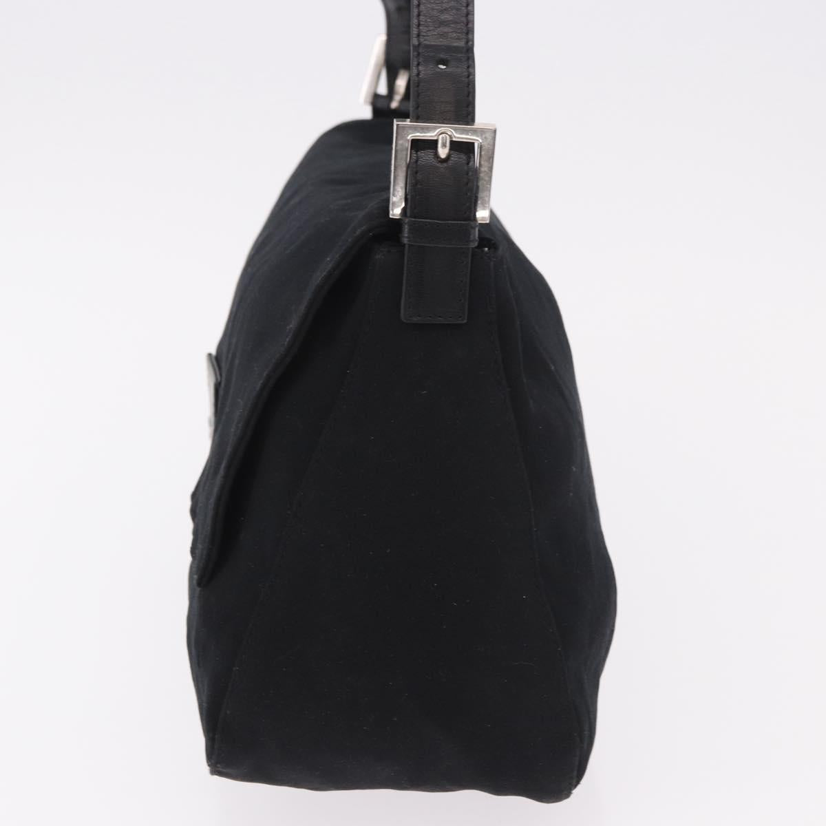 FENDI Mamma Baguette GM Shoulder Bag Cotton Jersey Black Silver Auth am11919 - Jerrillo image 4
