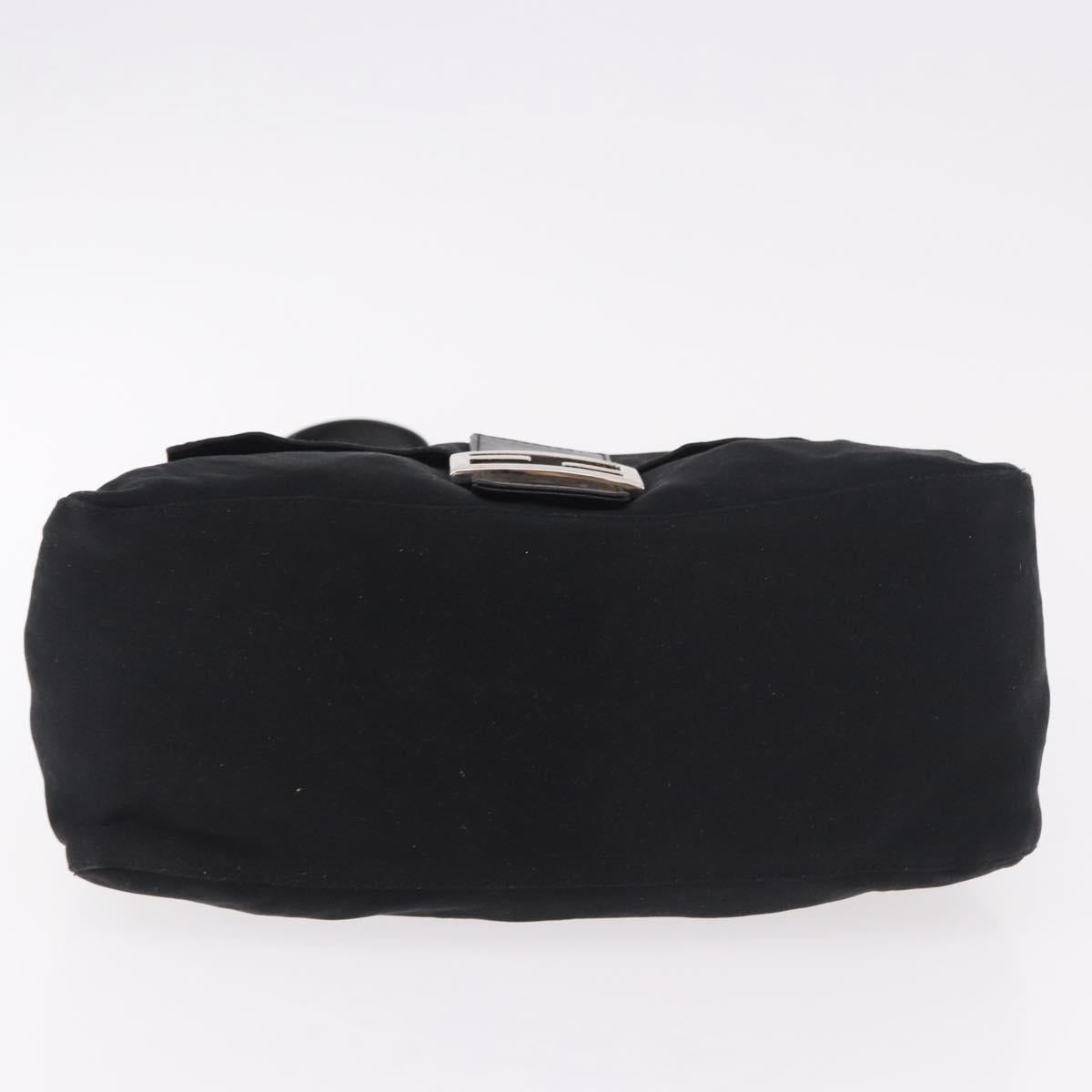 FENDI Mamma Baguette GM Shoulder Bag Cotton Jersey Black Silver Auth am11919 - Jerrillo image 9