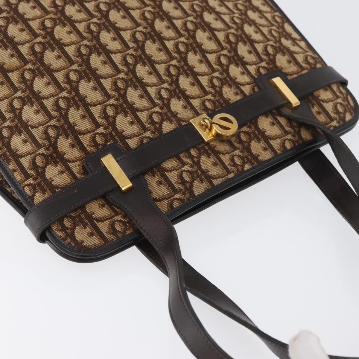 Christian Dior Trotter Canvas Tote Bag Beige Gold Auth BSZ704A - Jerrillo image 6
