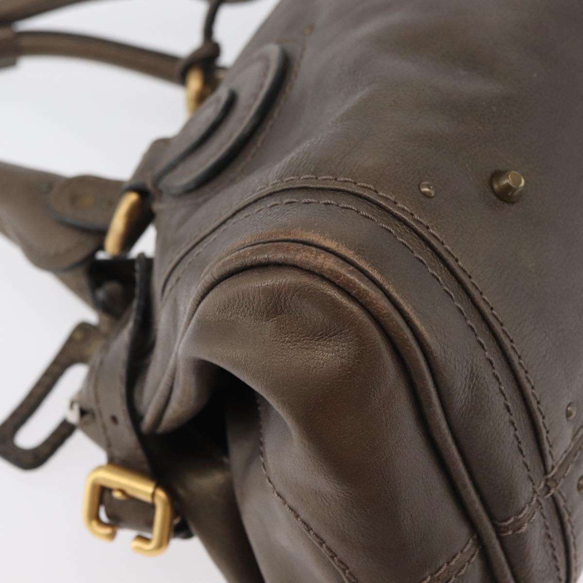 Chloe Paddington Hand Bag Leather Gold Silver Auth BA12531A - Jerrillo image 10
