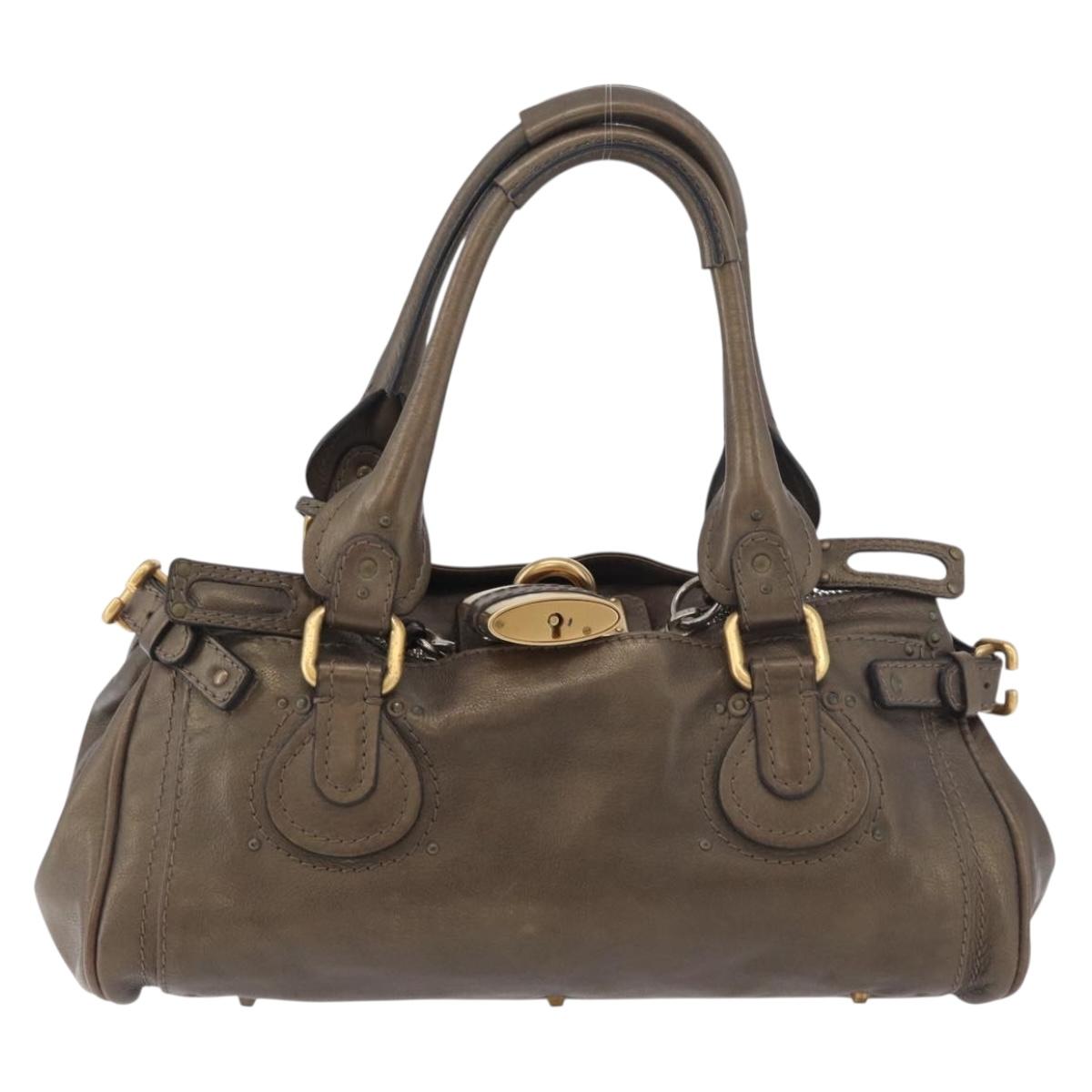 Chloe Paddington Hand Bag Leather Gold Silver Auth BA12531A - Jerrillo image 2