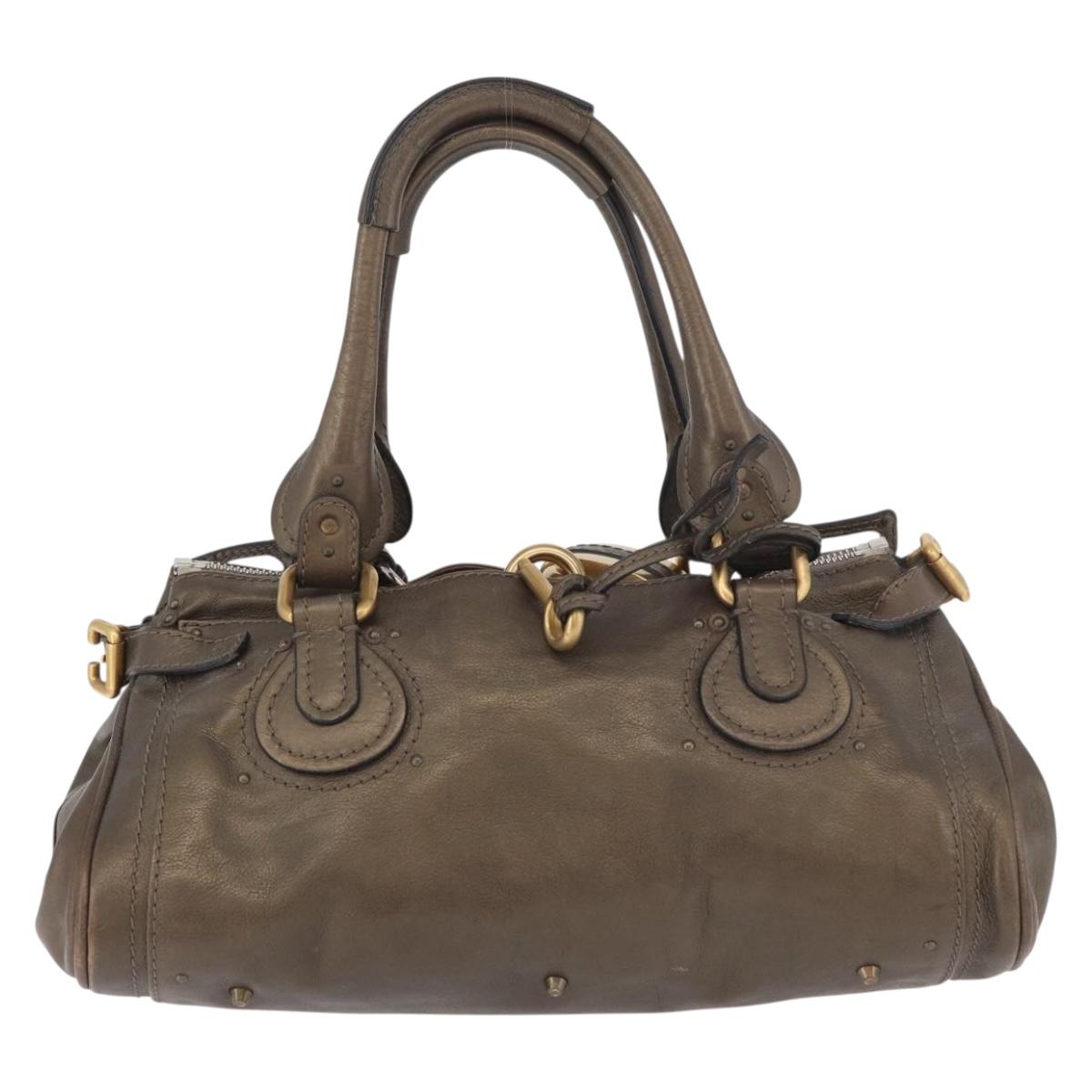 Chloe Paddington Hand Bag Leather Gold Silver Auth BA12531A - Jerrillo image 3