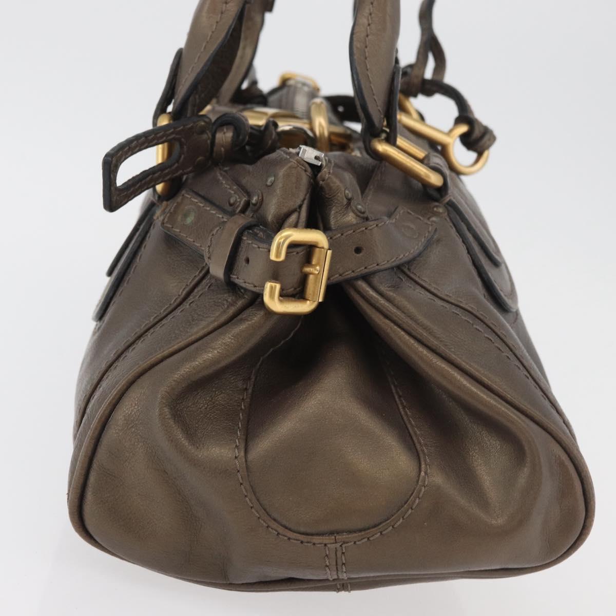 Chloe Paddington Hand Bag Leather Gold Silver Auth BA12531A - Jerrillo image 4