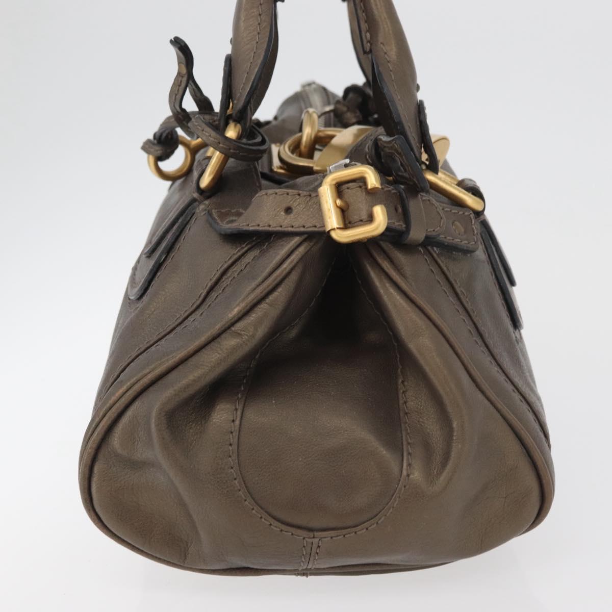 Chloe Paddington Hand Bag Leather Gold Silver Auth BA12531A - Jerrillo image 5