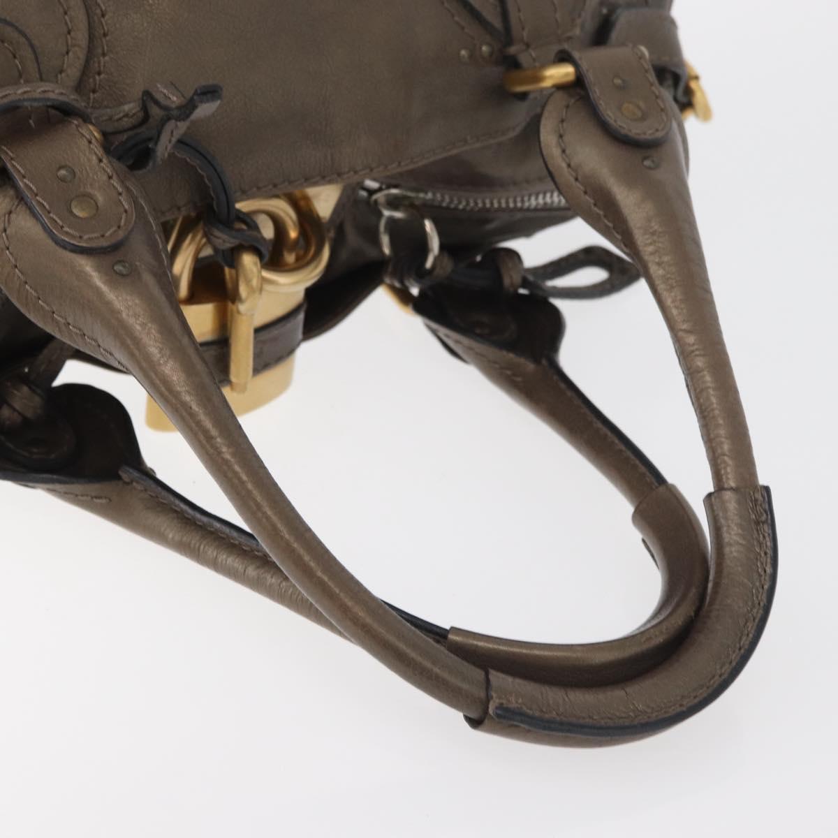 Chloe Paddington Hand Bag Leather Gold Silver Auth BA12531A - Jerrillo image 7