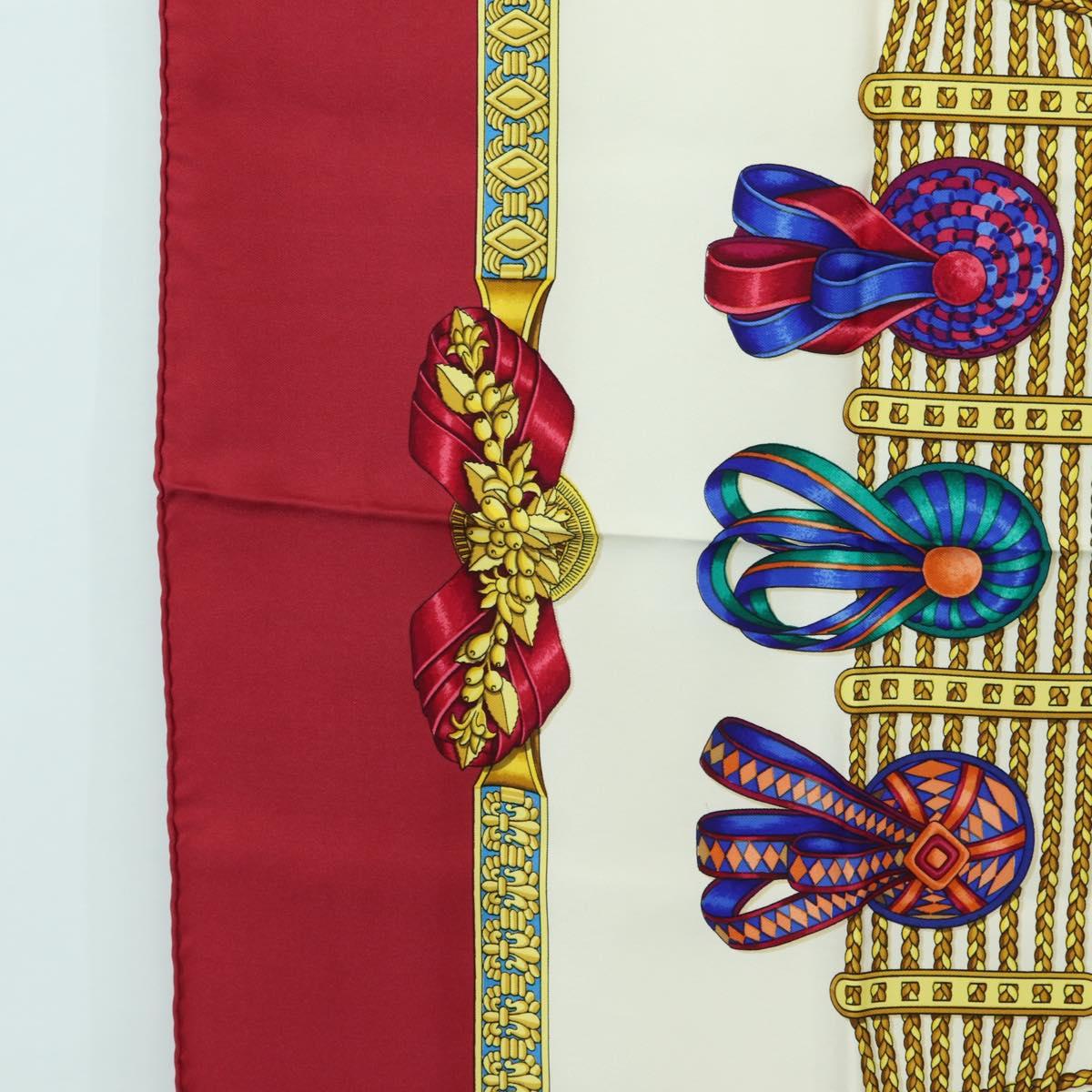 HERMES Carre 90 Scarf "LES RUBANS DU CHEVAL" Silk Multicolor Auth BA12984V - Jerrillo image 5