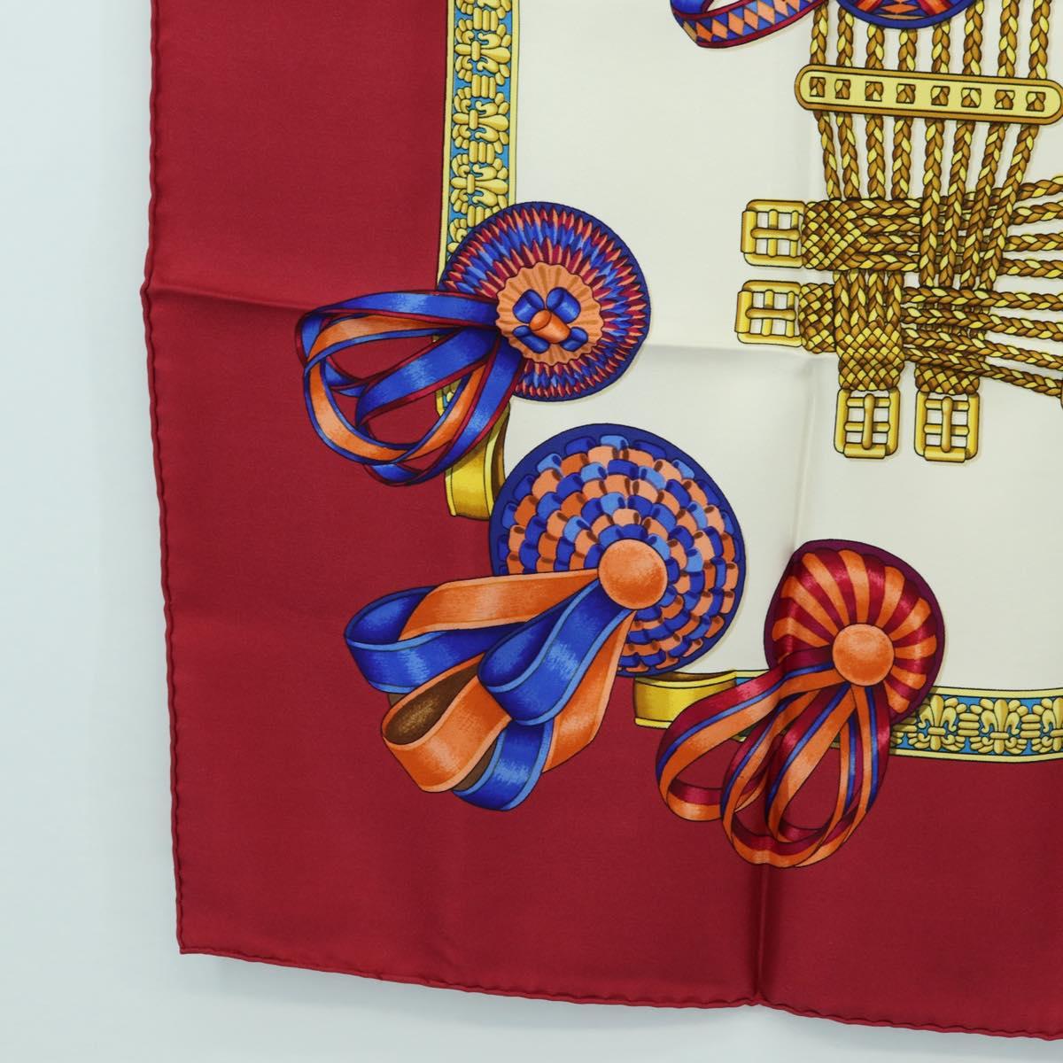 HERMES Carre 90 Scarf "LES RUBANS DU CHEVAL" Silk Multicolor Auth BA12984V - Jerrillo image 8