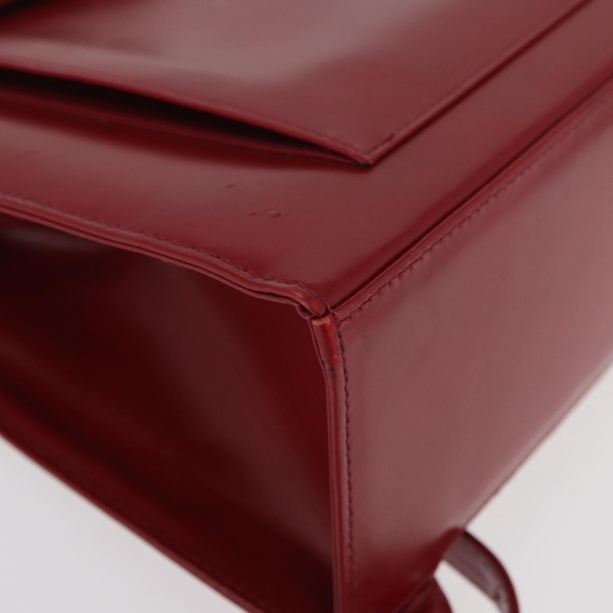 SAINT LAURENT Backpack Leather Red Silver Auth BA13087 - Jerrillo image 10