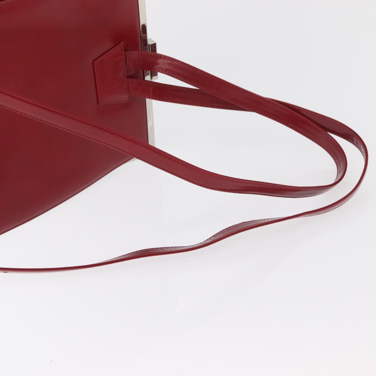 SAINT LAURENT Backpack Leather Red Silver Auth BA13087 - Jerrillo image 7