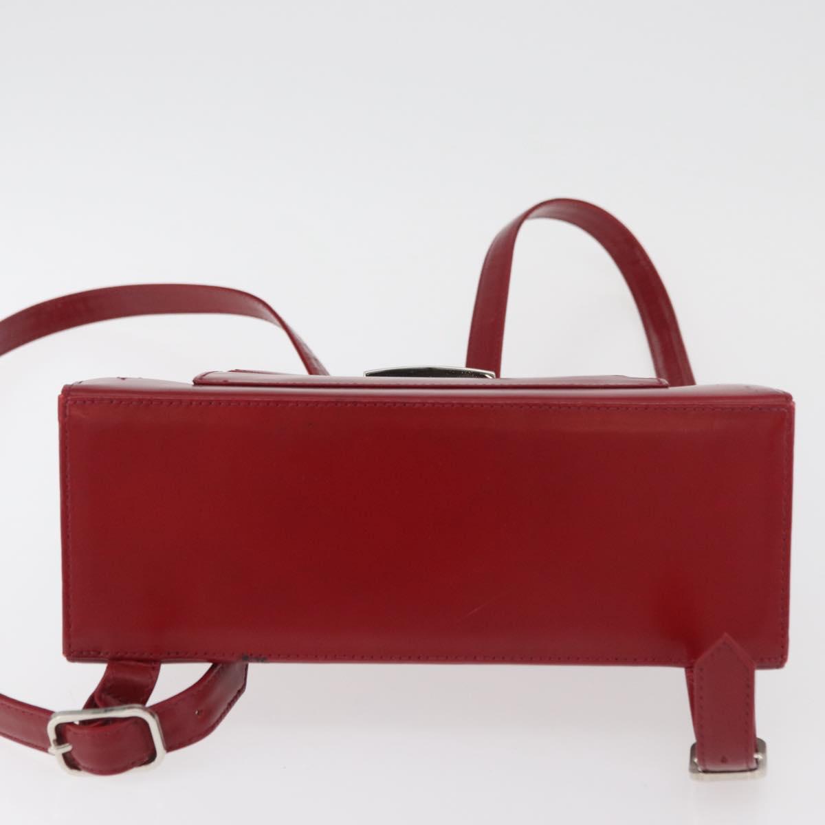 SAINT LAURENT Backpack Leather Red Silver Auth BA13087 - Jerrillo image 9
