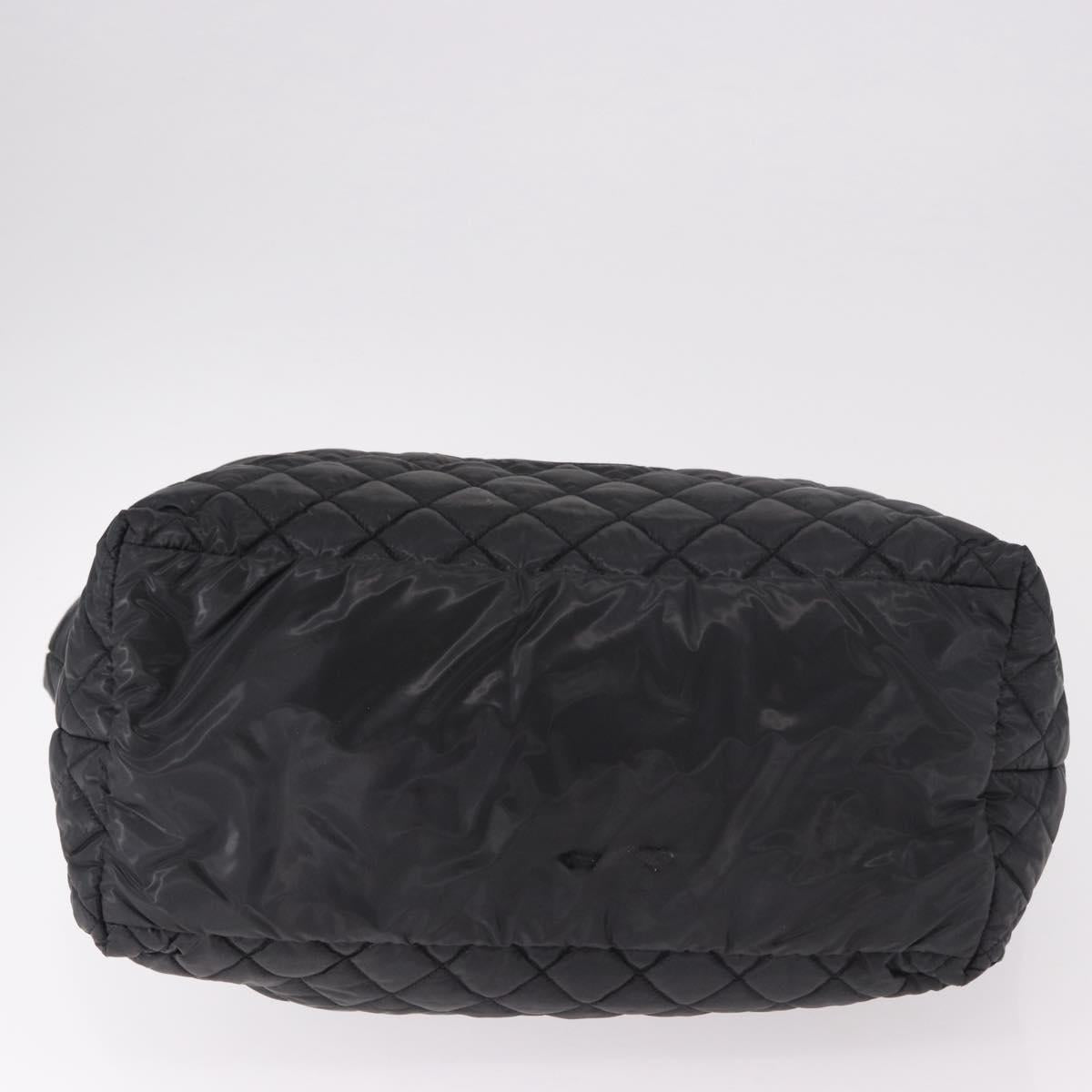 CHANEL Cococoon Tote Bag Nylon Black Silver CC Auth BA13097 - Jerrillo image 10