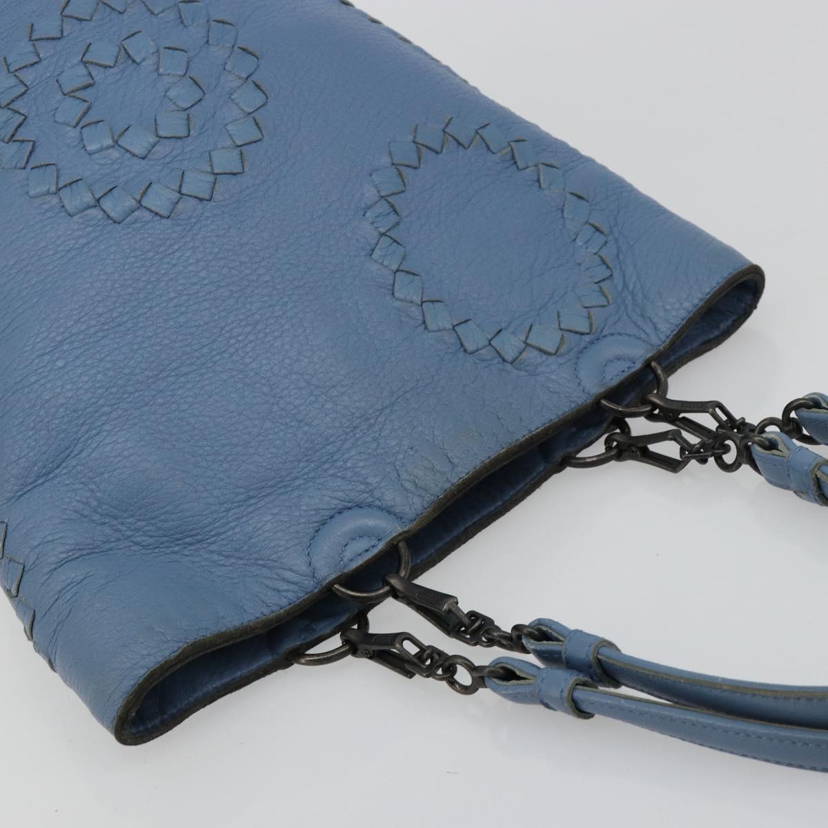 BOTTEGA VENETA INTRECCIATO Tote Bag Leather Blue 194900 Auth BA13123 - Jerrillo image 6