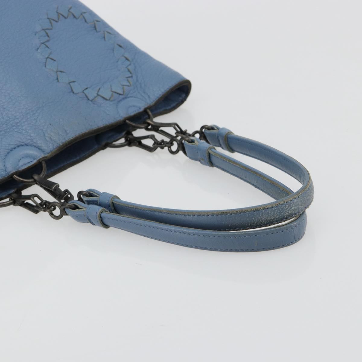 BOTTEGA VENETA INTRECCIATO Tote Bag Leather Blue 194900 Auth BA13123 - Jerrillo image 7